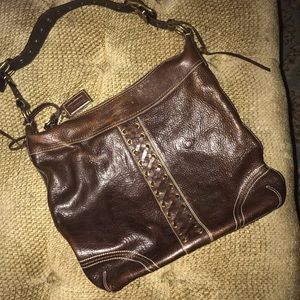Authentic Leather Coach Bag